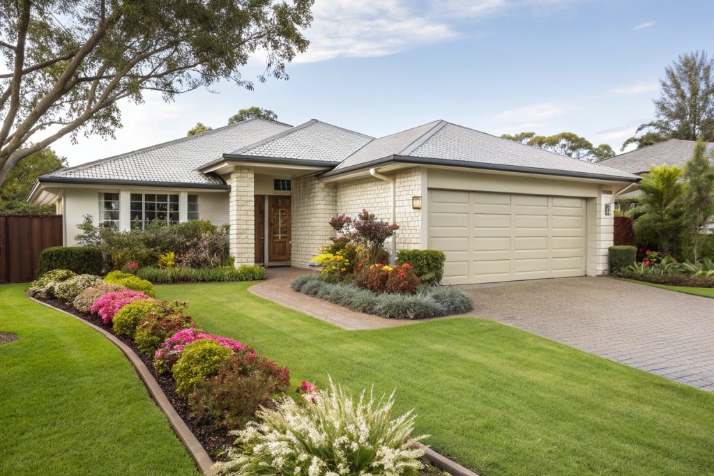 Well-maintained garage door adding kerb appeal to a Sutherland Shire home