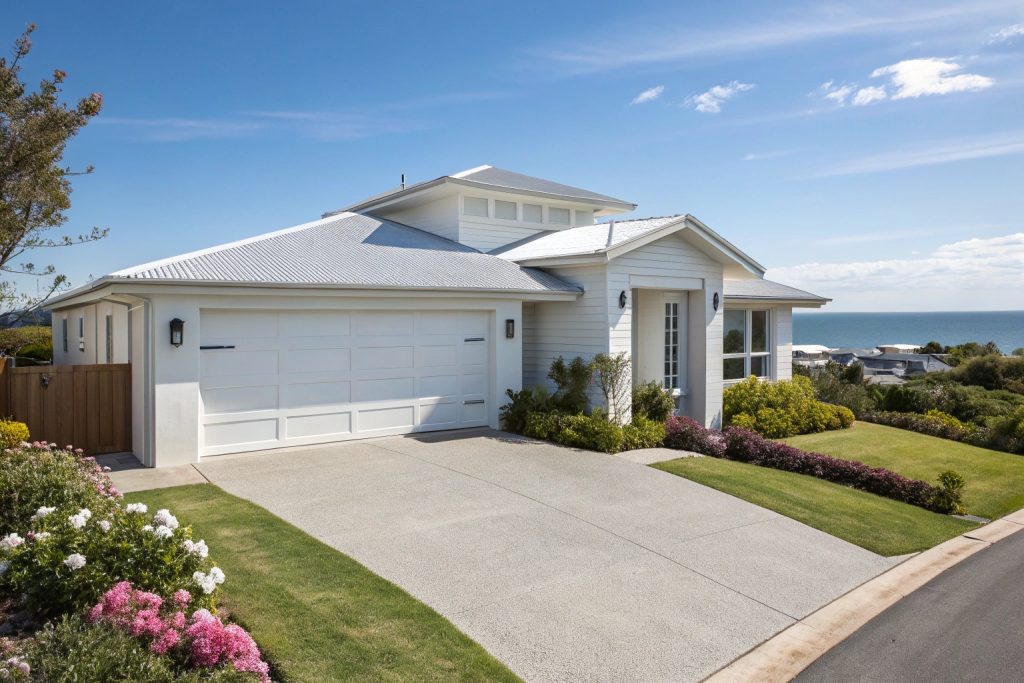 Modern garage door on a home in the Gymea coastal suburb