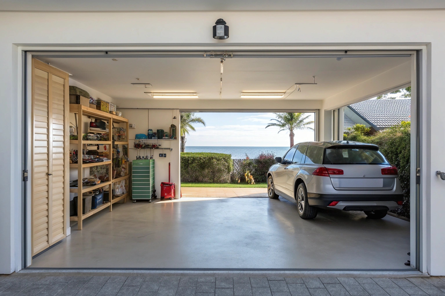 Well-maintained Australian residential garage door